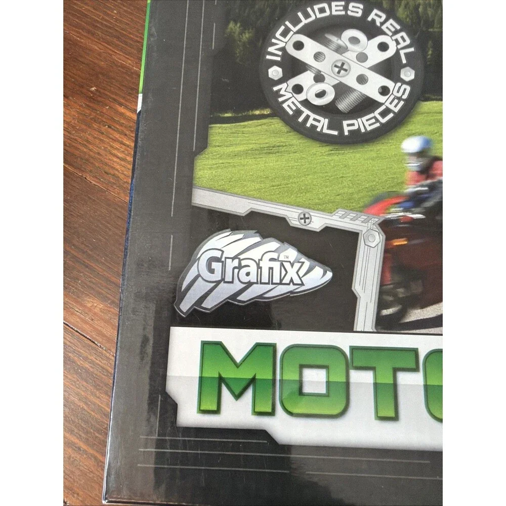 Grafix Metal Tech Motorcycle 8+ Real Metal Pieces Kit 195 Pieces